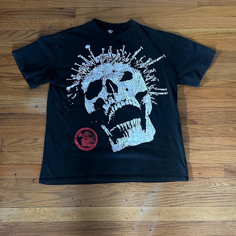 Black T-Shirt with Skull Graphic
